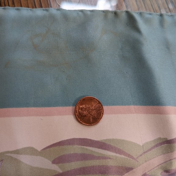 Vintage Hermes Cols Verts Blue Pastel 90 cm Silk Scarf Rare - Picture 15 of 16